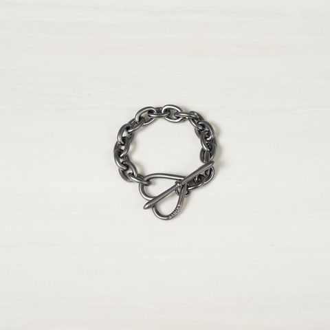 【ラスト1点】Heart Bracelet (Medium Link) / ブレスレット (ブラック) S3.5-1101 BASICKS