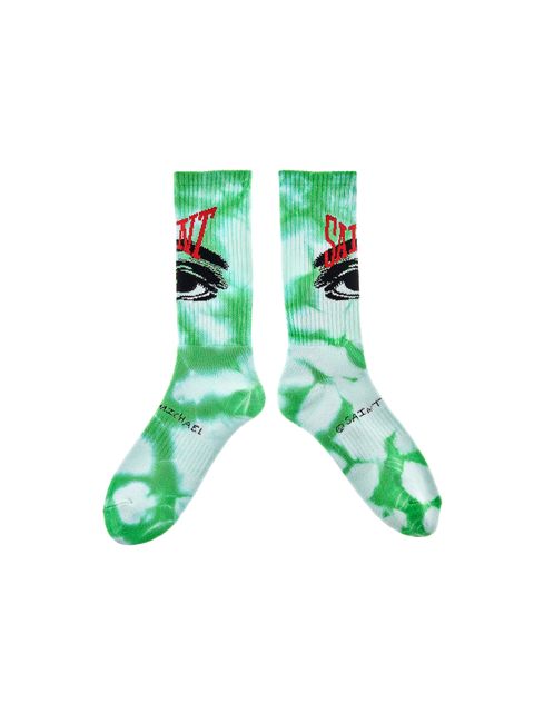 【ラスト1点】 SM-A23-0000-110 / SOCKS / EYE / TIE DYE GREEN / ソックス アイ   (タイダイグリーン)