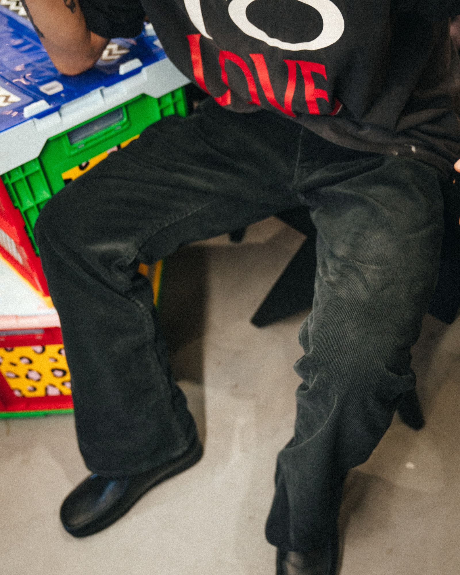 SM-MK1-0000-069 / CORDUROY FLARE PANTS / FLARE / BLK / コーデュロイ フレアパンツ (ブラック)
