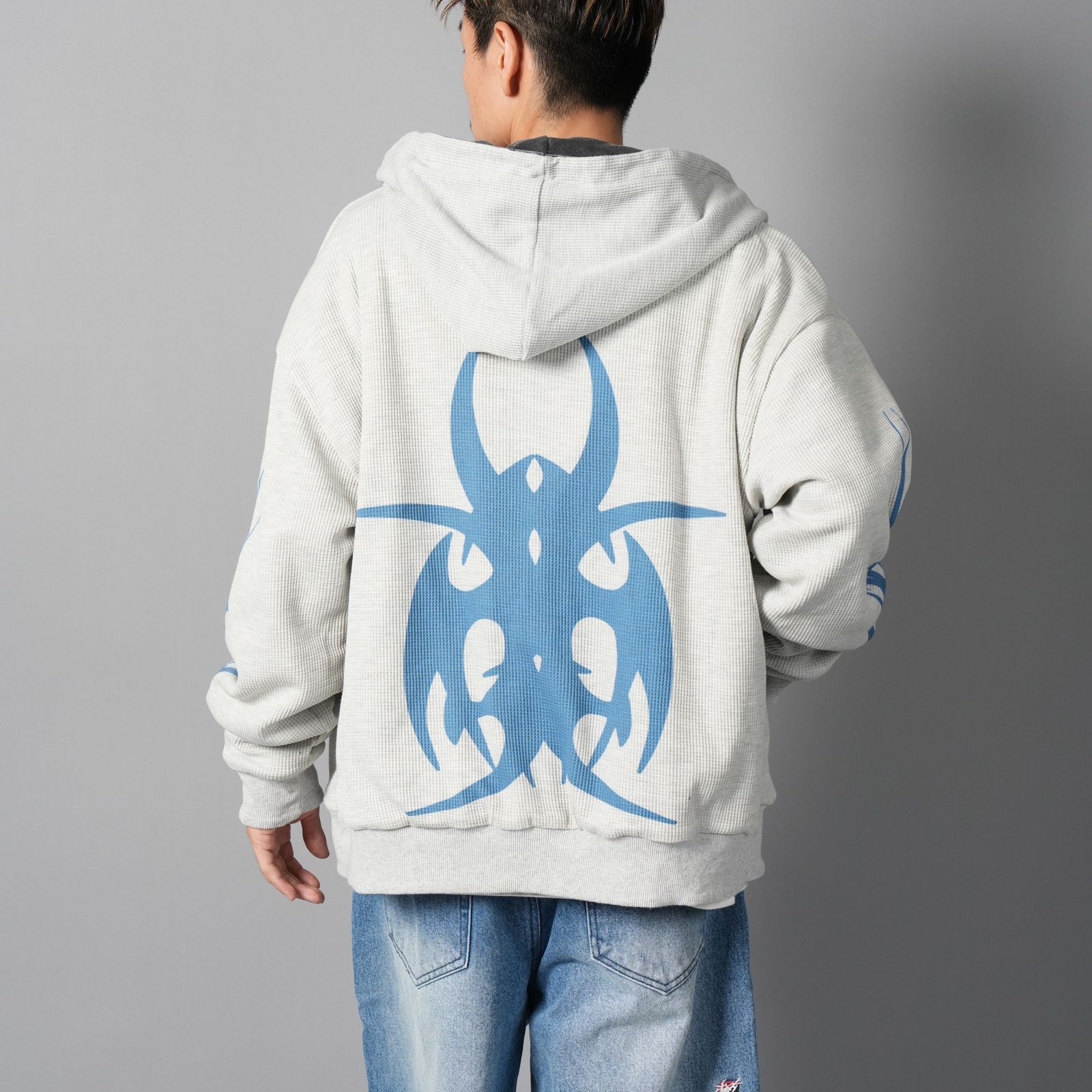 Reversible Pharma/Crank Zip Hooded Sweatshirt / リバーシブル ファーマ／クランク ジップ フーデッド スウェットシャツ (ヴィンテージブラック/ホワイト)