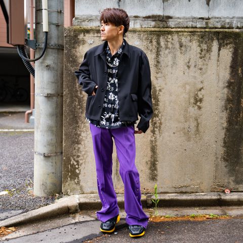 鮮やかなカラーリングが印象的なのEXPERIMENTAL CUTTING SHORT JACKET