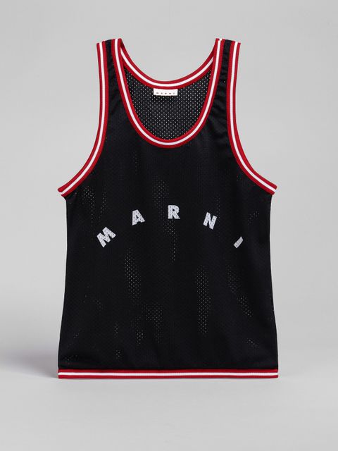 【ラスト1点】ショッピングバッグ(エコバッグ) / バスケットスタイル / タンクトップ型 / ブラック / ユニセックス SHMQ0036A0P4561 MARNI