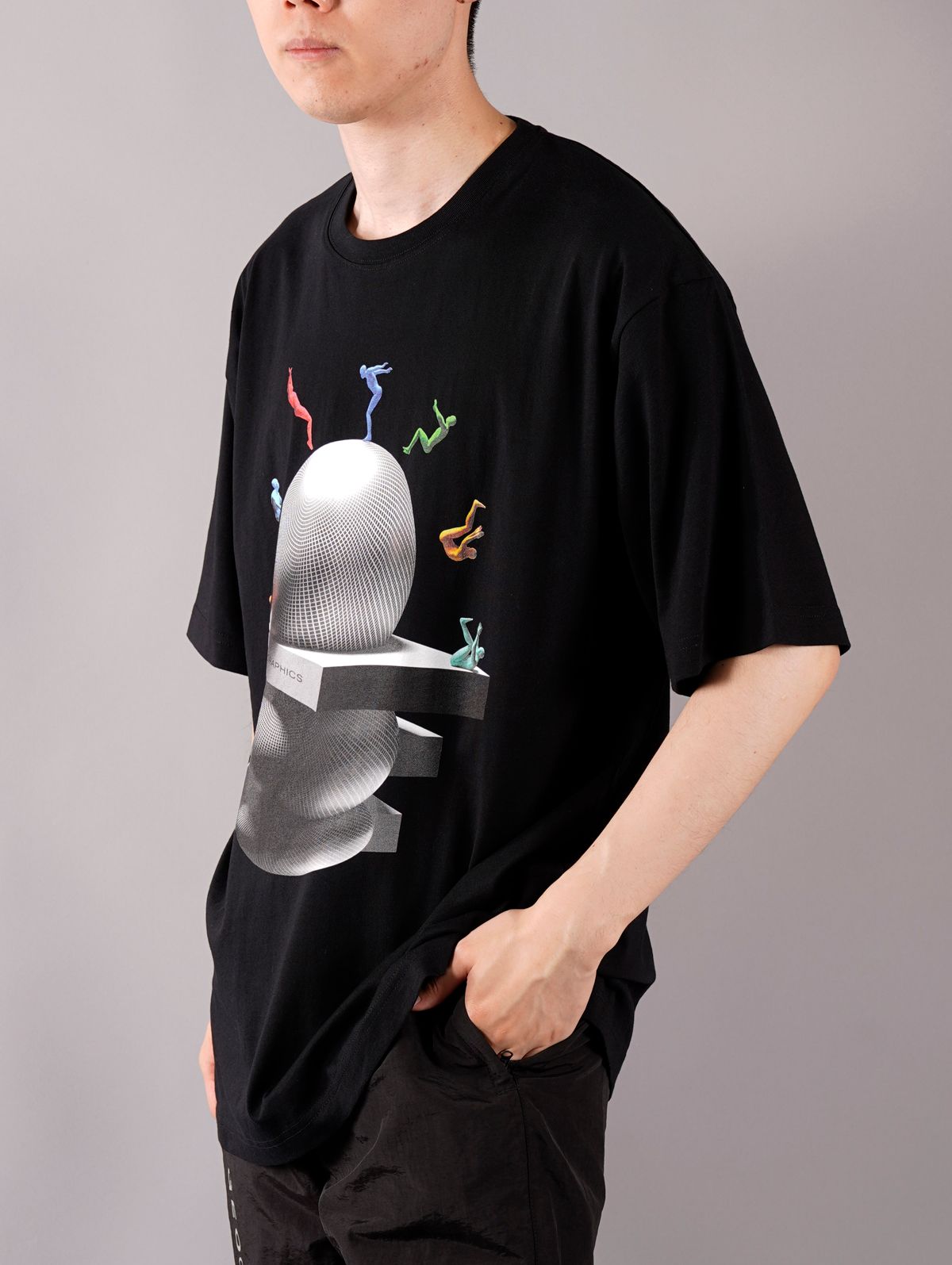 ラスト1点 / WARPED WORLD T-SHIRT / ワープド ワールド Tシャツ (ブラック)