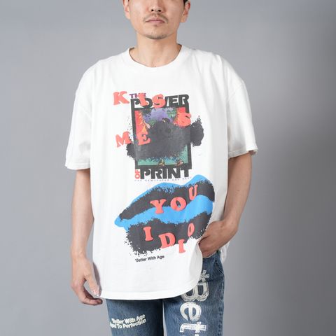 Kissing Idiots Tee / キシング イディオツ Tシャツ [XLサイズ] (ホワイト)