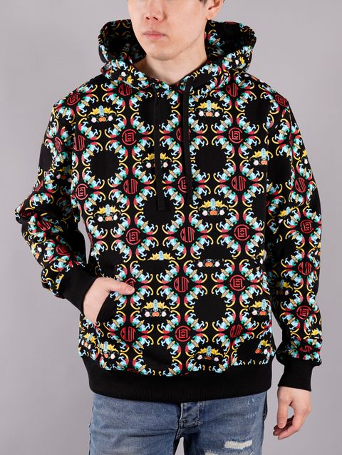 ラスト1点 / CHINESE PRINT HOODIE / チャイニーズ プリントフーディー (ブラック)