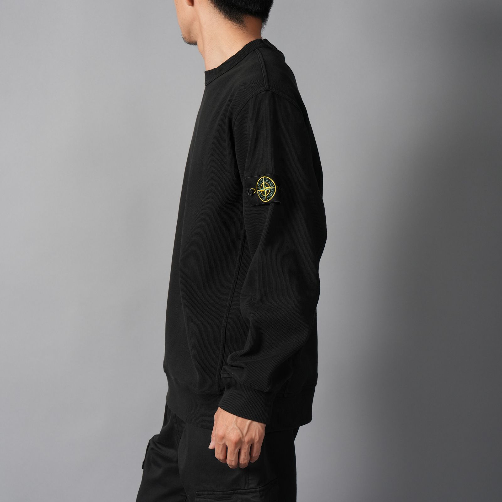 6100017 / ORGANIC COTTON INTERLOCK  / クルーネックスウェット(ブラック)
