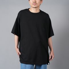 RIB BIG TEE / リブ ビッグ Tシャツ (ブラック)