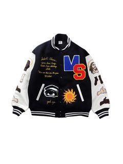 ラスト1点 / SM x DENIM TEARS / STUDIUM JACKET /  スタジアムジャケット (ブラック)