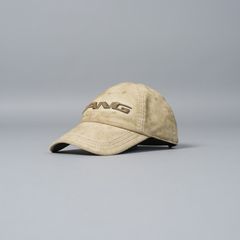 BASEBALL CAP WEATHERED FLOCK / 3Dロゴ刺繍 フロックデニム キャップ   (ウェザードタン)