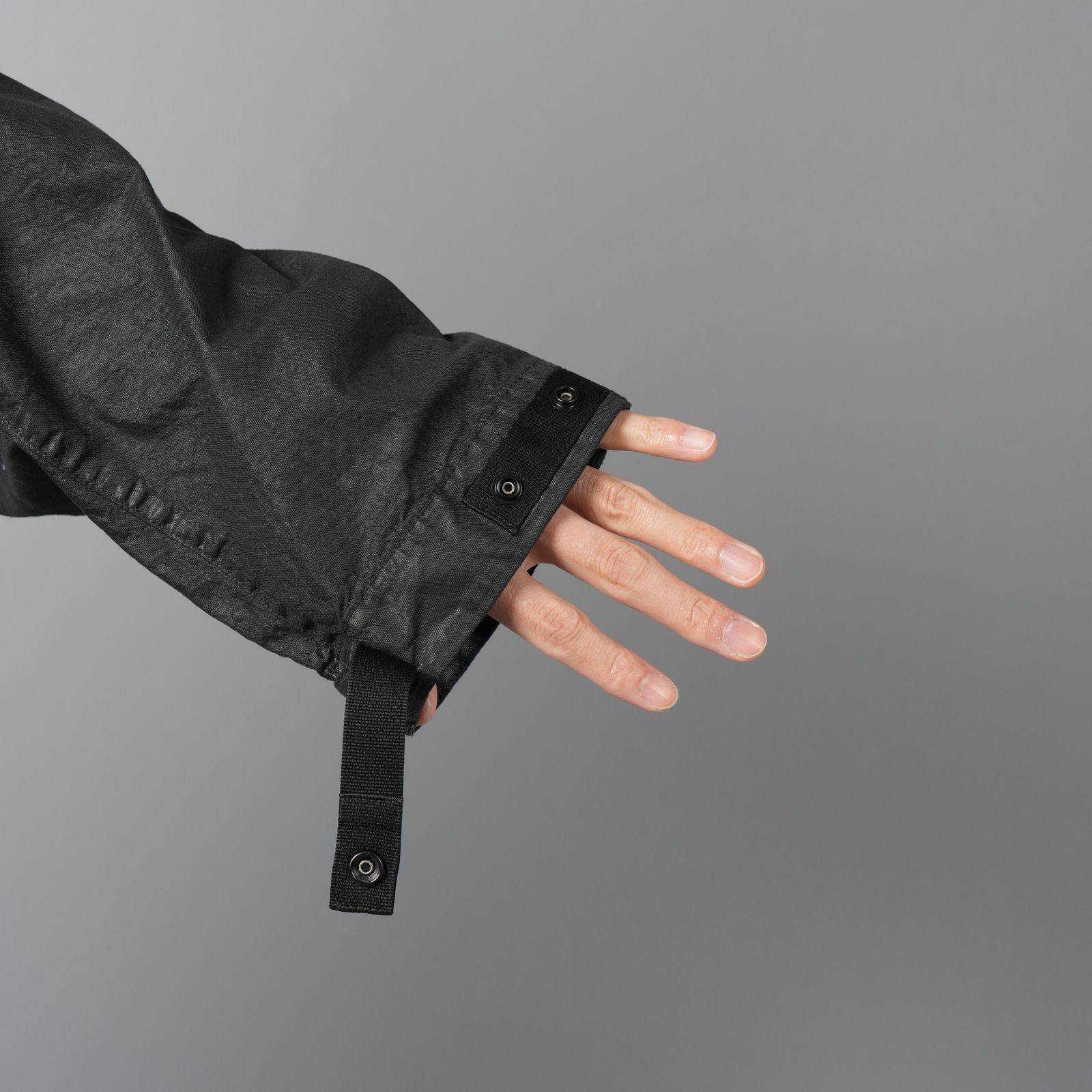 【ラスト1点】4100067 / ORGANIC-LOOK NYLON PANAMA / NYLON JACKET / ナイロンジャケット [ガーメントダイ] (ブラック)