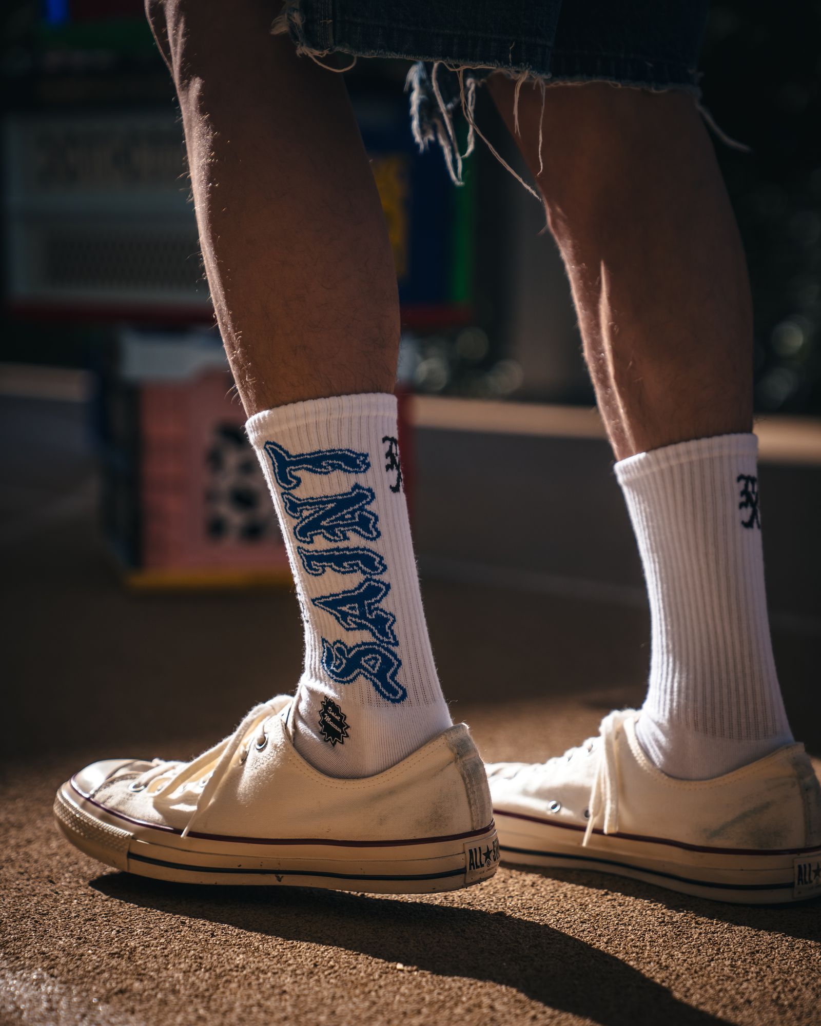 SM-MK8-0000-107 / SOCKS / SAINT/ WHITE+BLUE / ソックス  (ホワイト/ブルー)