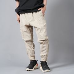 【ラスト1点】CRINKLE NYLON CUFF PANTS  / クリンクル ナイロン カフ パンツ  (ベージュ)