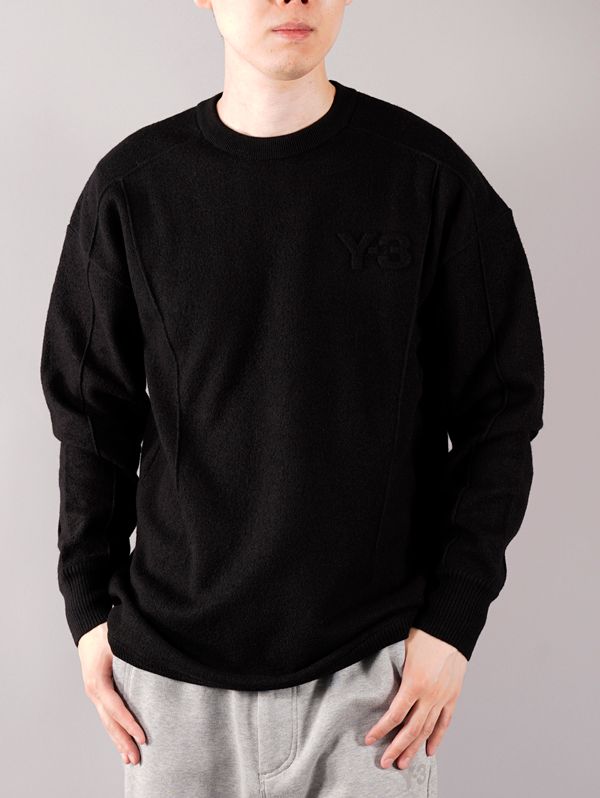 Y-3 - ラスト1点 / M CLASSIC MERINO BLEND KNITTED CREW SWEATER 