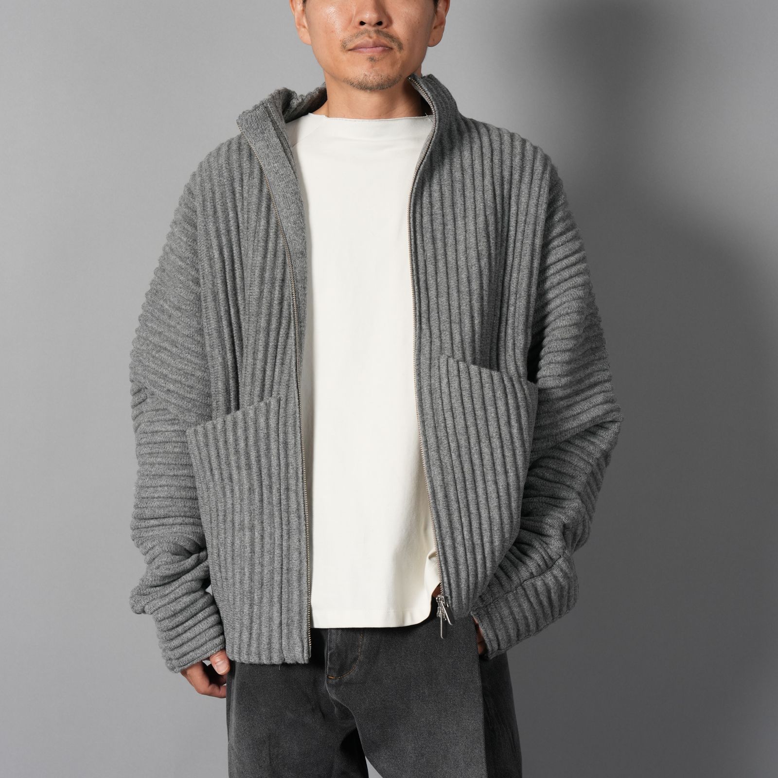 GLOBE RIB KNIT CARDIGAN  / グローブ リブ ニットカーディガン (リノ)