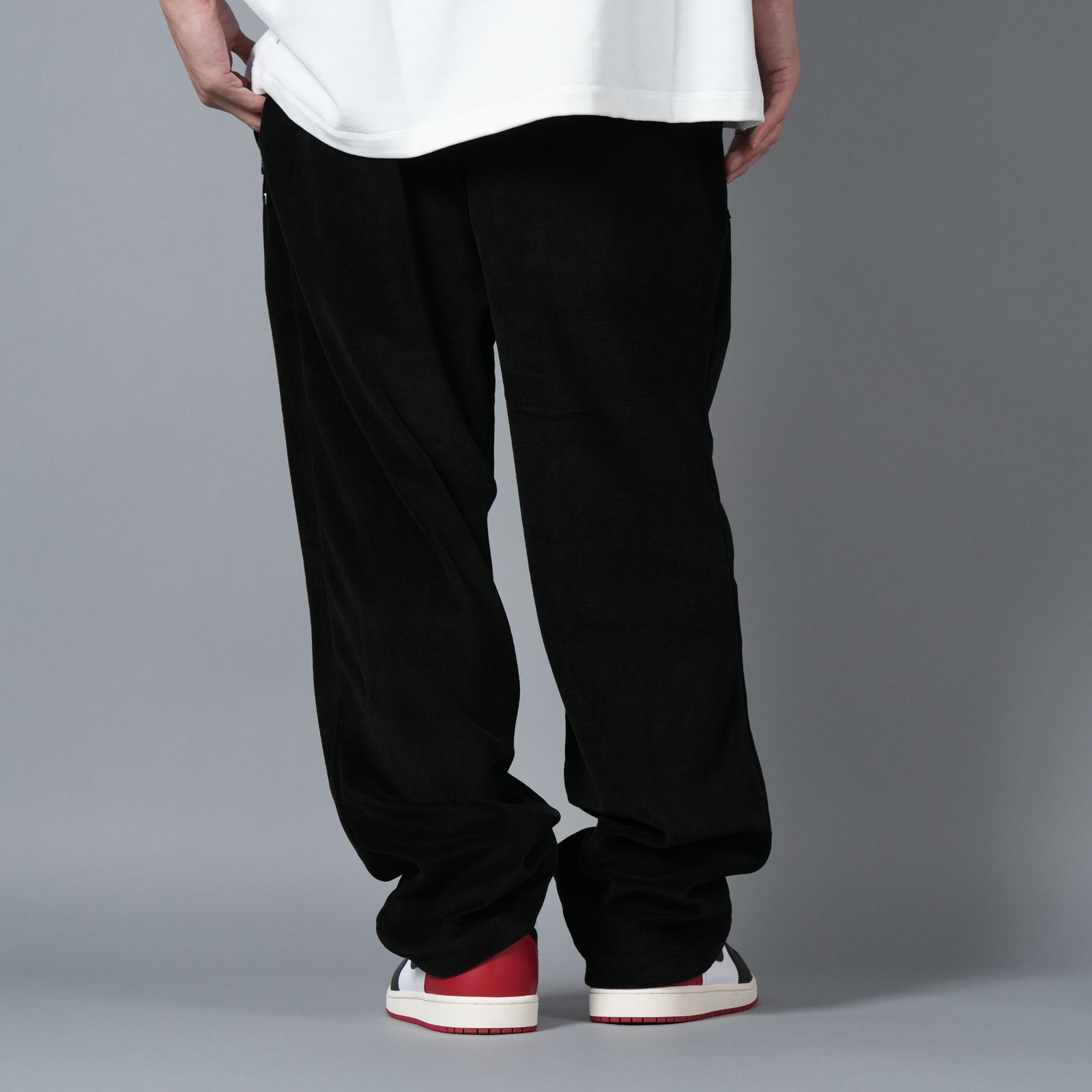 【ラスト1点】VELOUR TRACK PANTS / ベロア トラックパンツ (ブラック)