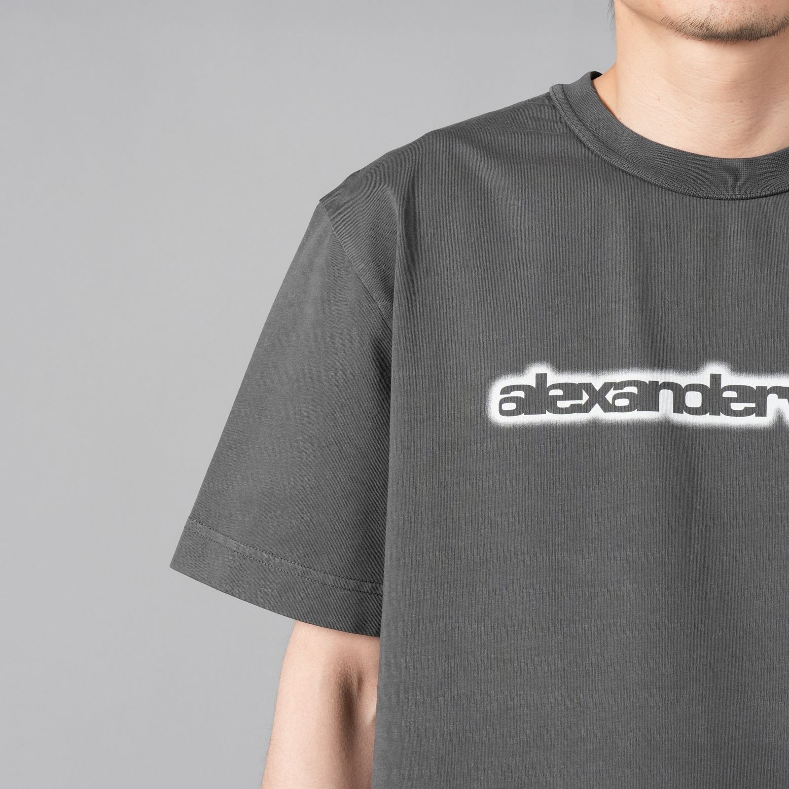 alexanderwang コットンジャージー パフロゴ Tシャツ XS 黒