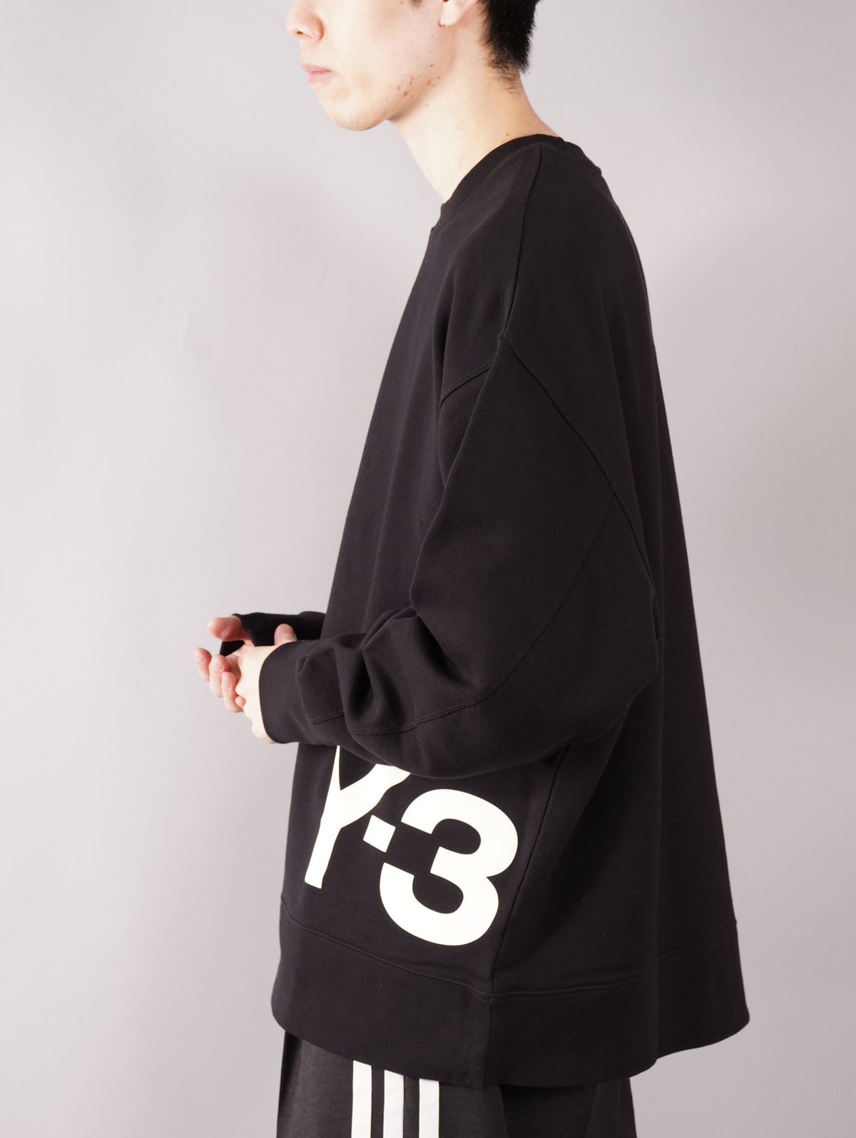 ラスト1点 / U CH1 LARGE CREW SWEAT SHIRTS / ラージ クルー スウェットシャツ  (ブラック)