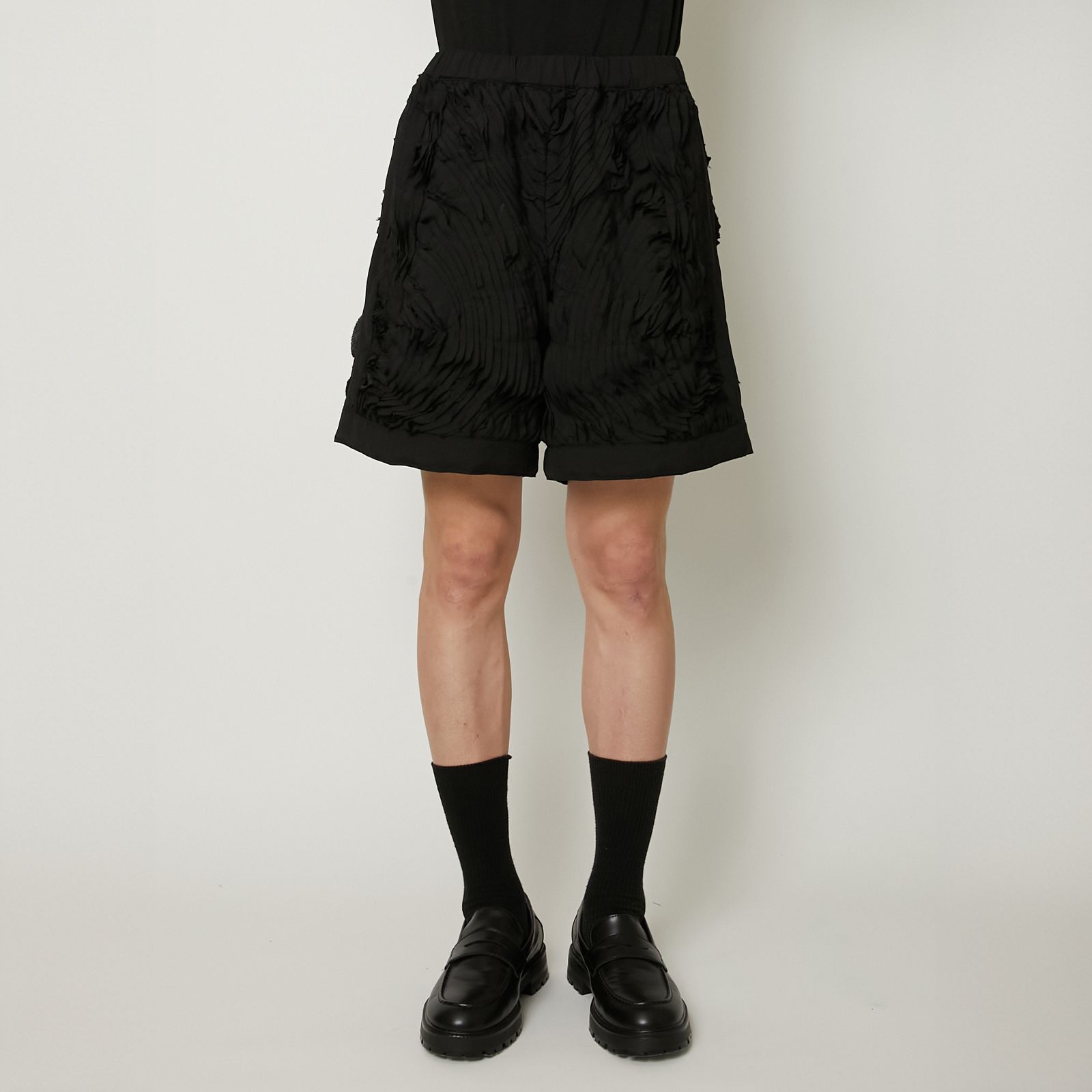 【ラスト1点】 ALL  EMBROIDERY SHORTS / オール エンブロイダリー ショーツ (ブラック)