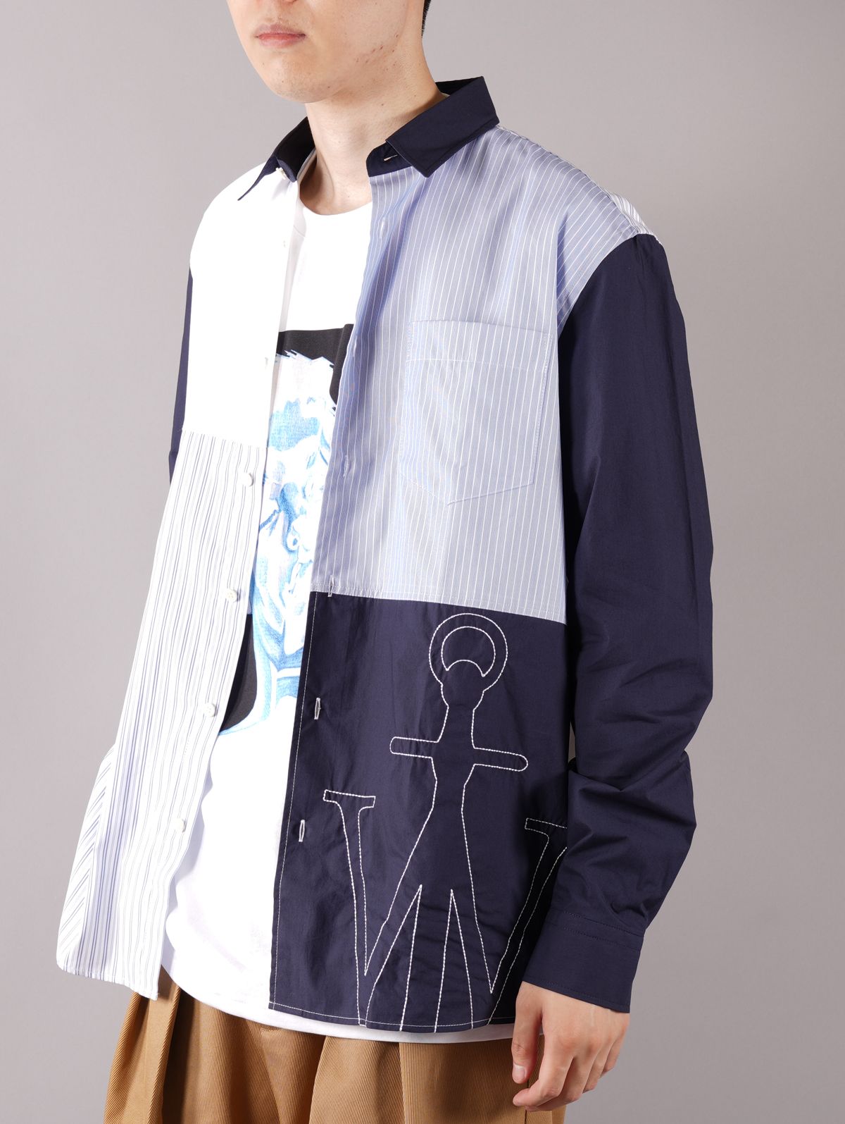 JW ANDERSON - ラスト1点 / RELAXED PATCHWORK SHIRT / リラックスド 