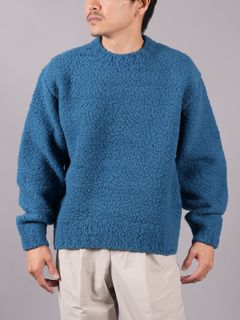 【定番アイテム】 BETA CREW-NECK SWEATER / ベータ クルーネックセーター (ブルー)