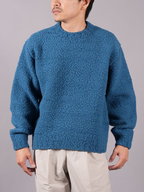 【定番アイテム】 BETA CREW-NECK SWEATER / ベータ クルーネックセーター (ブルー)