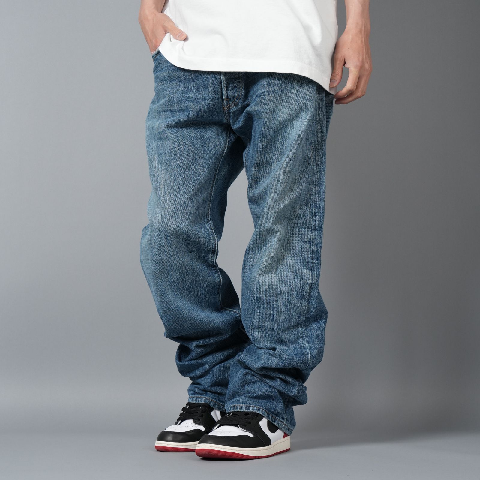 【ラスト1点】BASICKS x Vintage Levi's Heart Pocket Denim / ハートポケットデニム [36インチ] (ブルー)