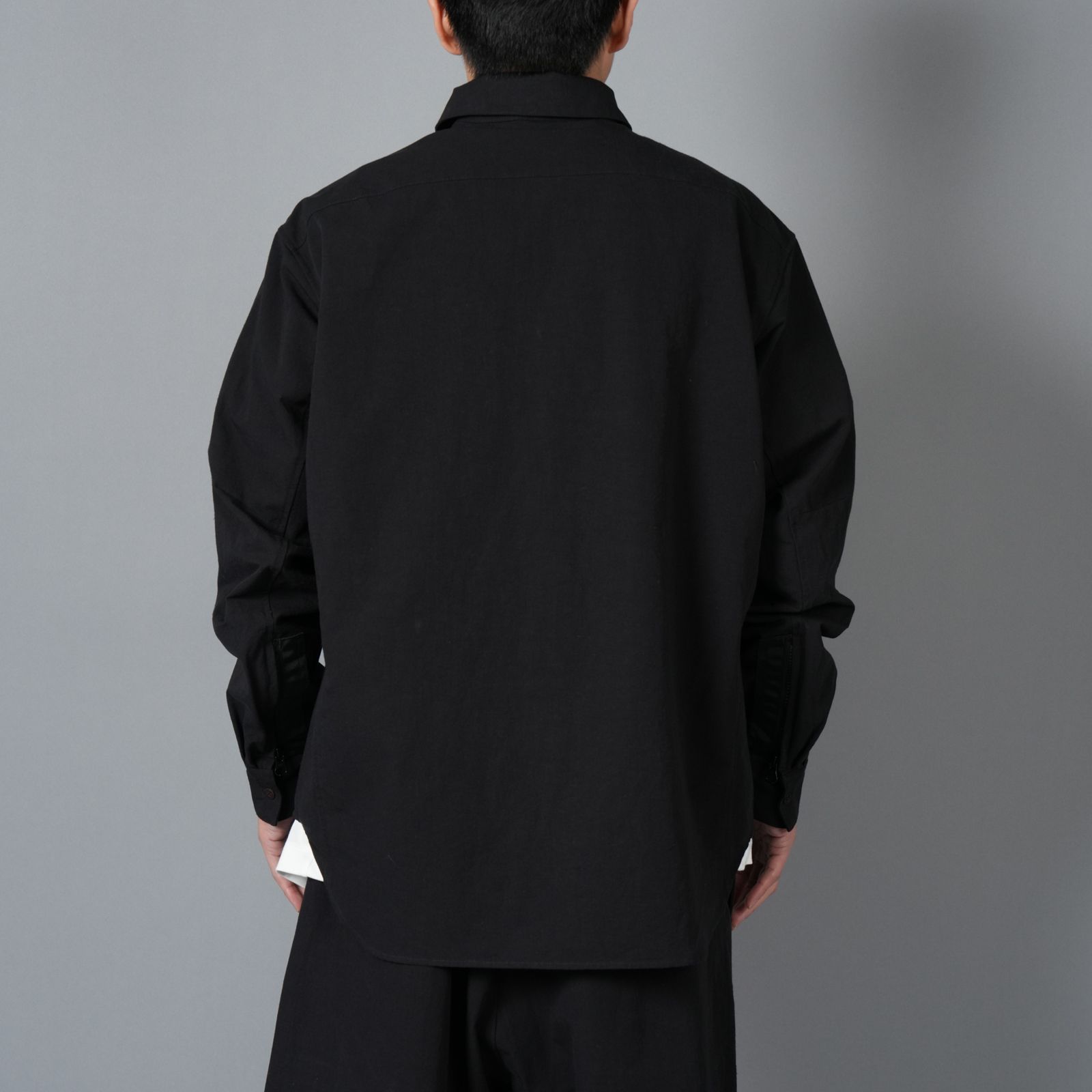 【ラスト1点】【限定】WATER REPELLENT NATURAL FABRIC SHIRT OUTERWEAR / シャツ (ブラック)