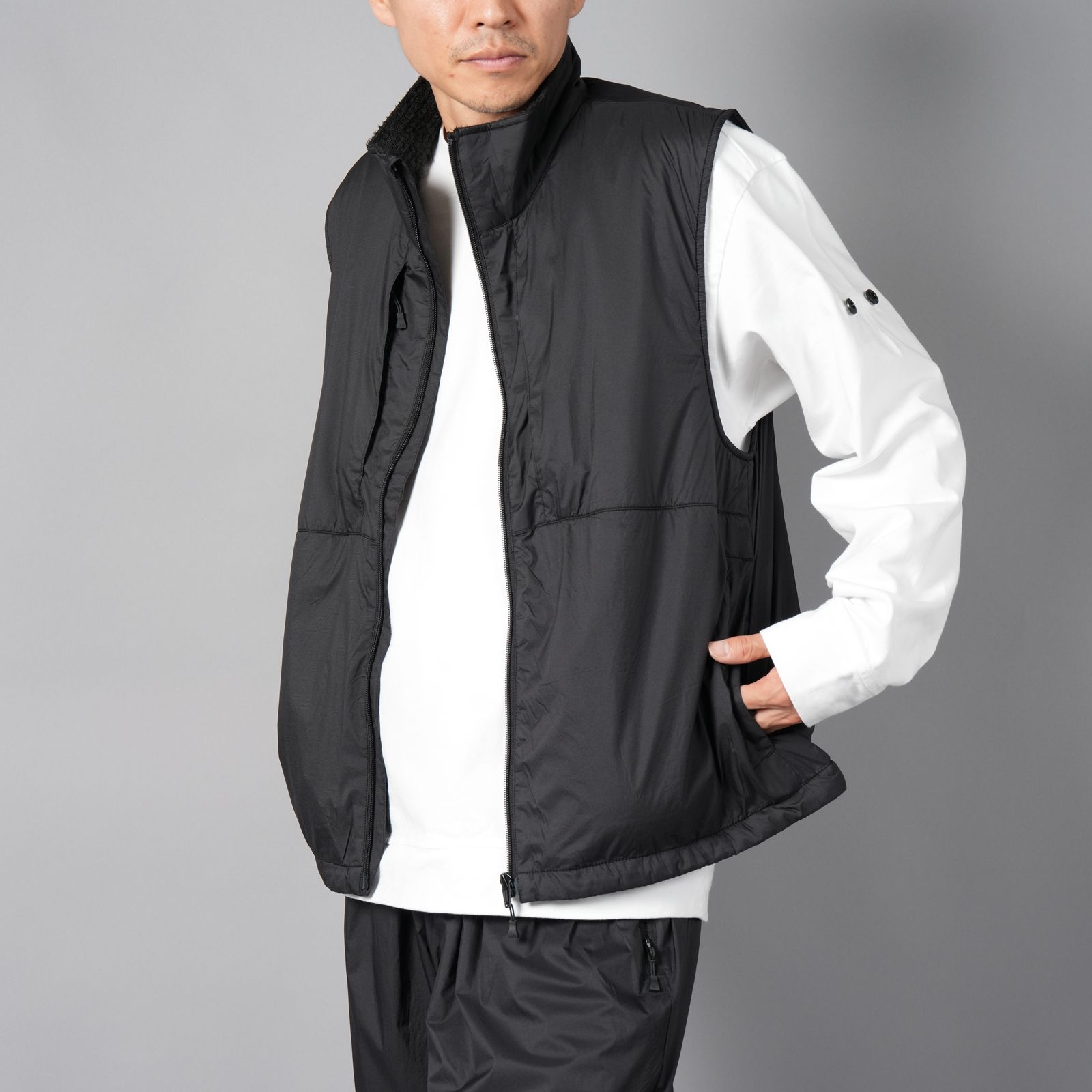 【ラスト1点】WR NY RIP x POLATEC®ALPHA® VEST  / ナイロンリップストップベスト (ブラック)