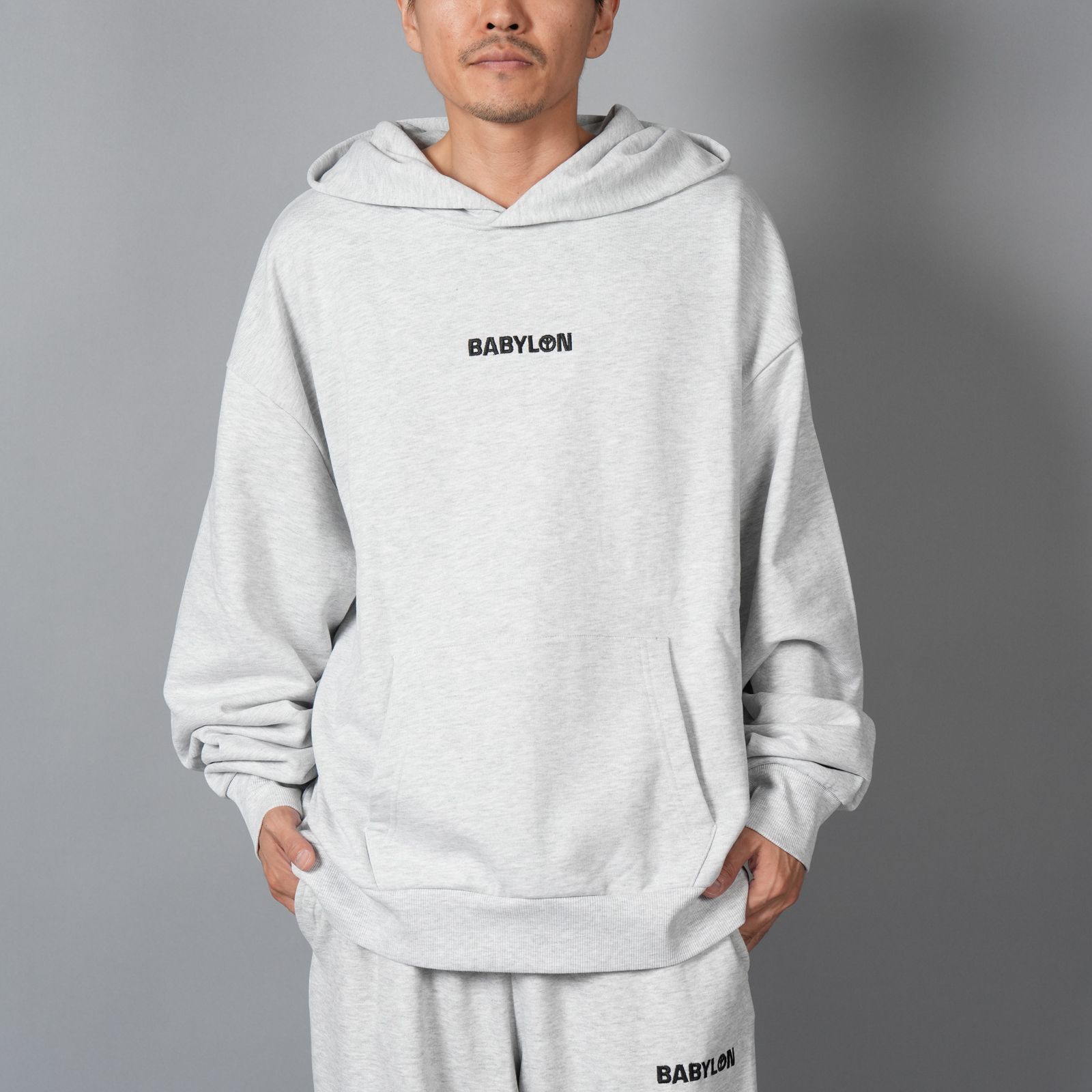 SHOP HOODIE / ショップフーディー  (ライトアッシュヘザー)