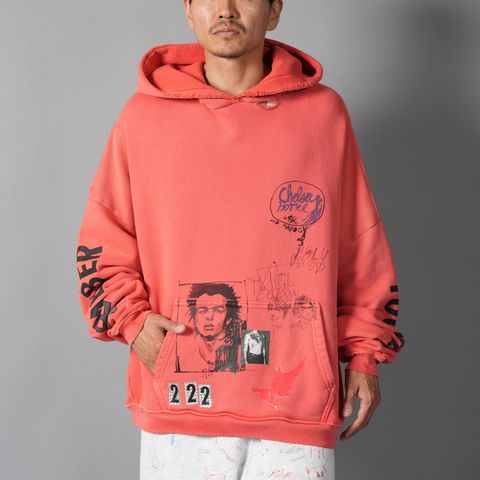 BELLA MCGOLDRICK x CHELSEAY HOTEL HOODIE   / フーディー・パーカー (レッド)