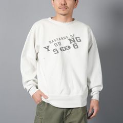 【ラスト1点】【コラボ】SM-HR8-0000-C38 / BJ_CREW NECK SWEAT / YOUNG / WHT /クルーネックスウェット・トレーナー  (グレー)