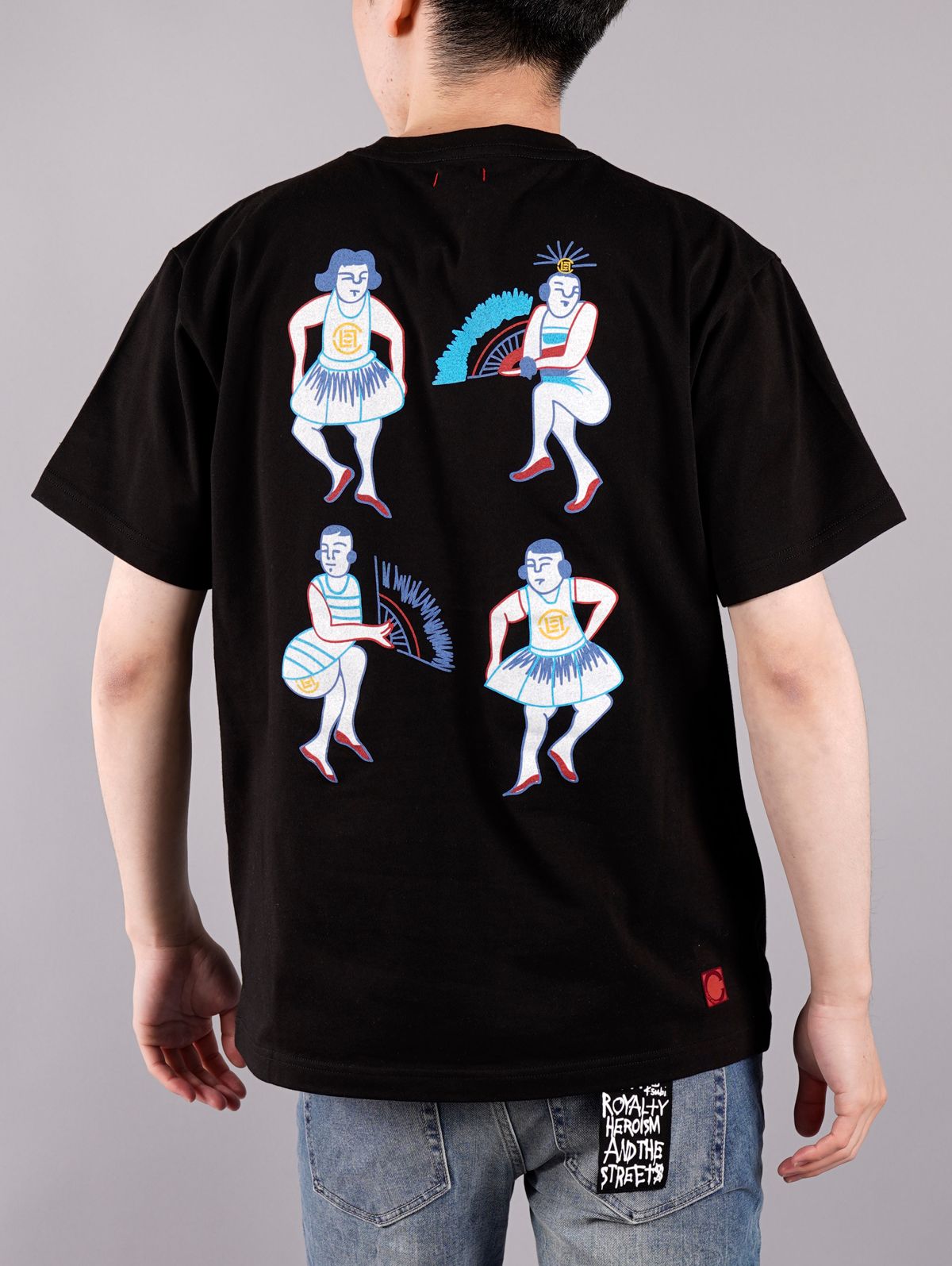 【ラスト1点】DANCING HAWAIIAN TEE / ダンシング ハワイアン ティー (ブラック)