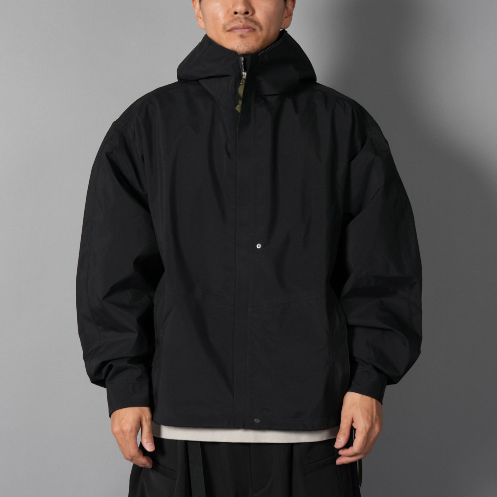 J129-GT / 3L Gore-Tex jacket  / ナイロンジャケット[ウルトラワイドフィット][プロシェル](ブラック)