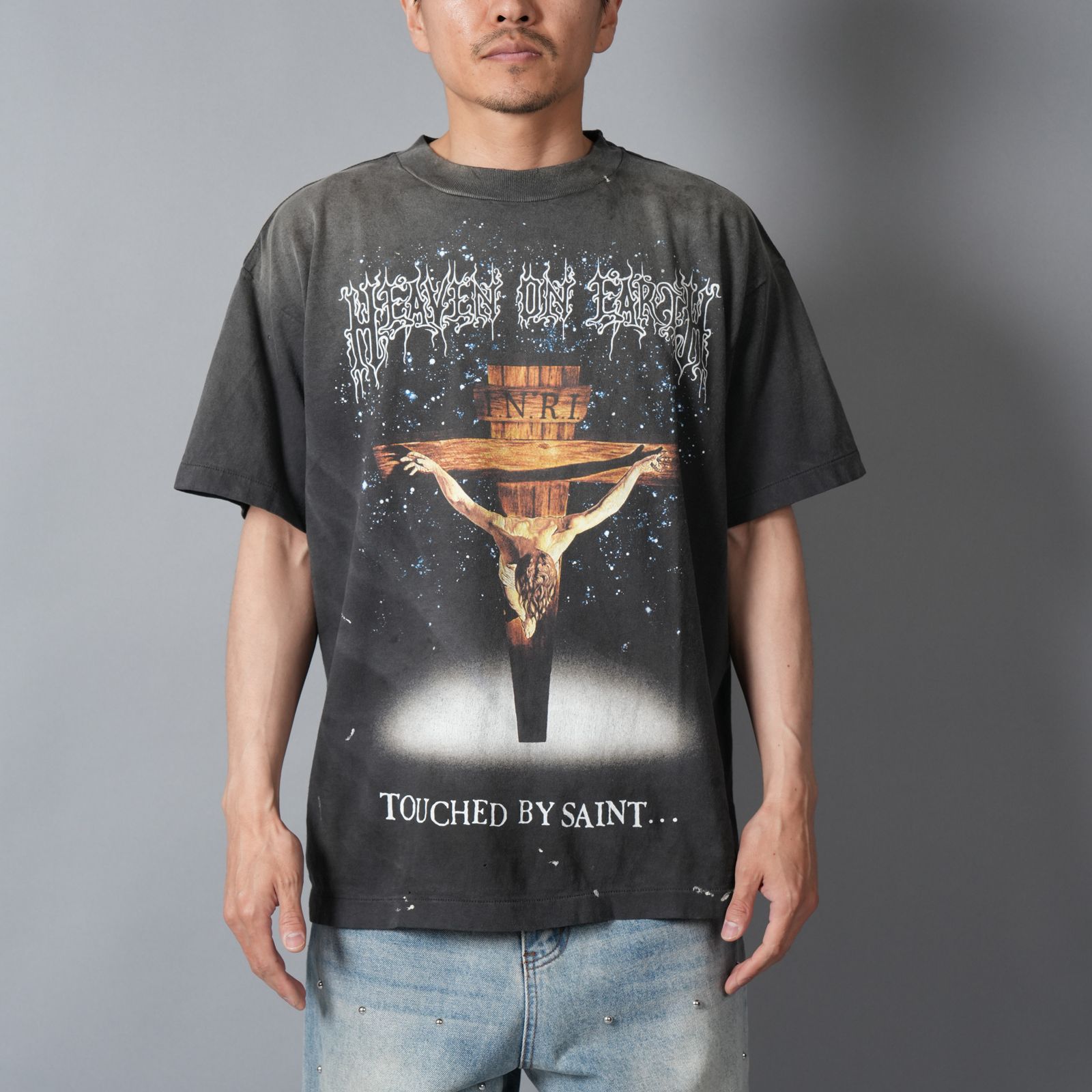 【ラスト1点】SM-MK8-0000-002 / SS T-SHIRT / JESUS / BLACK / Tシャツ (ブラック)