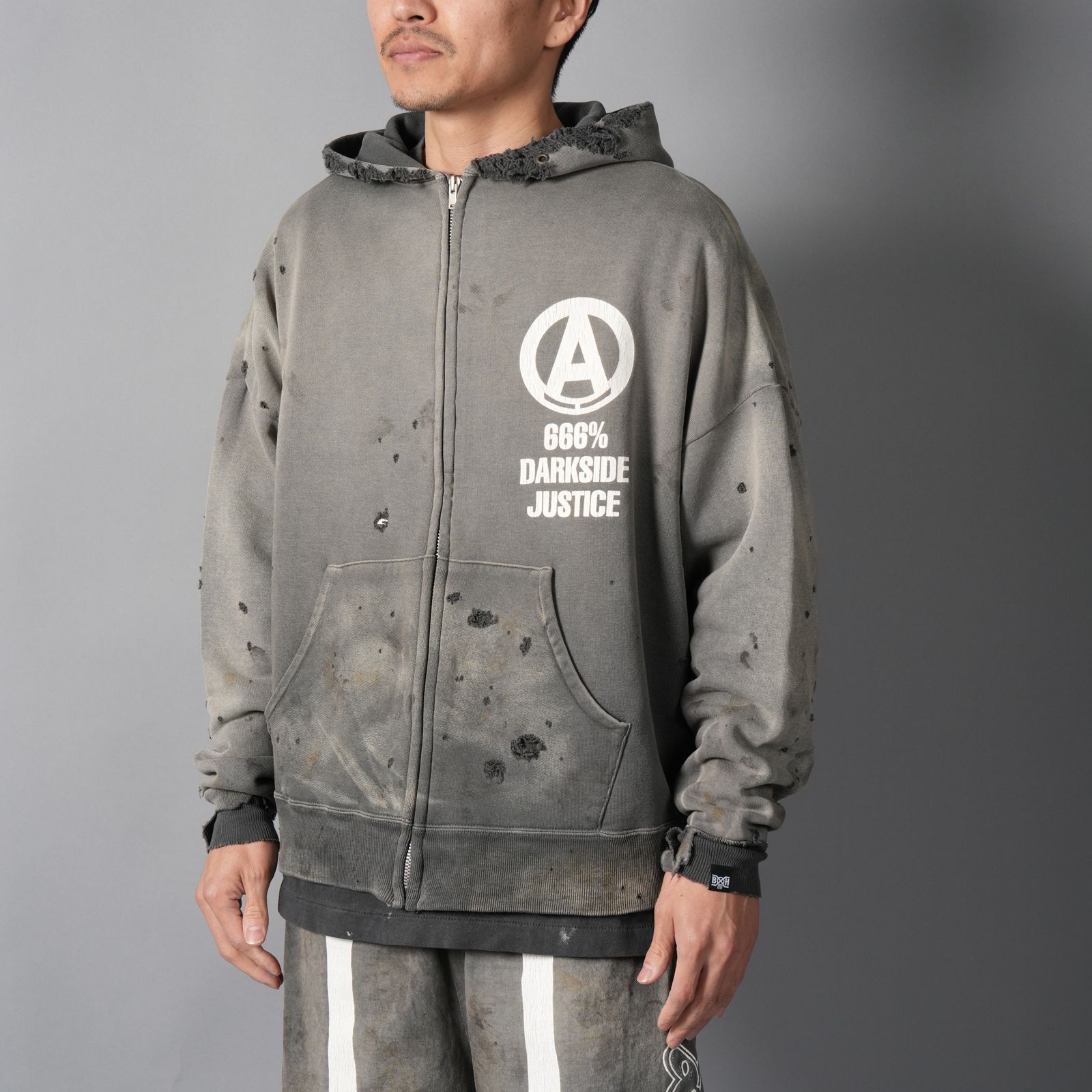 【コラボ】SM-MK8-0000-C32 / BH_ZIP HOODIE / SNT HUNTER / CHA / ジップフーディー(ブラック)