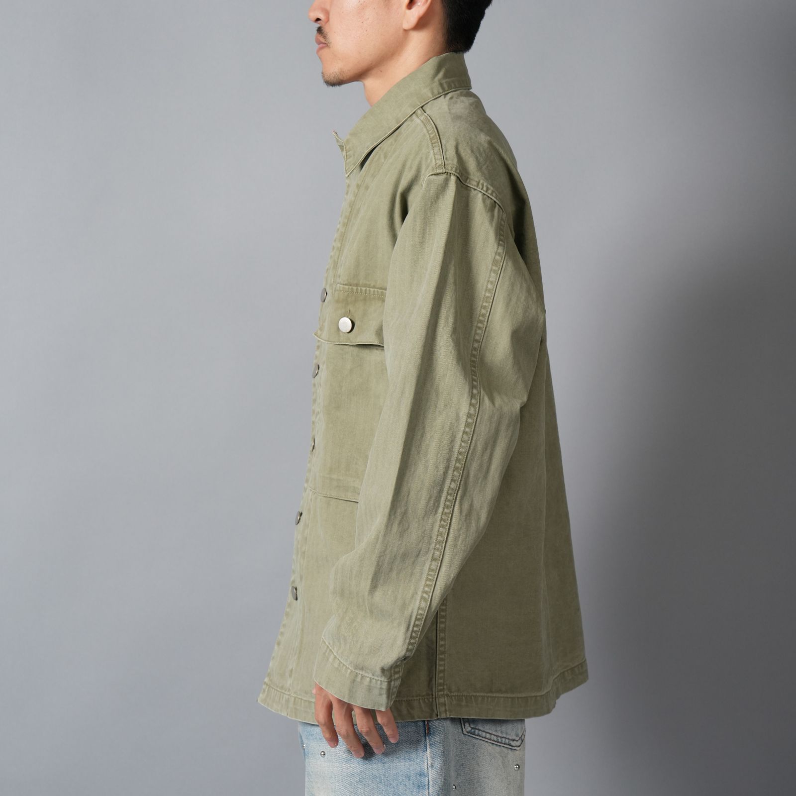 BEATNIK v2, button up / ミリタリージャケット (ミリタリーグリーン)