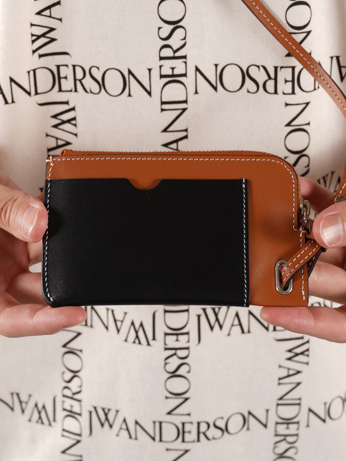 JW ANDERSON - ZIP-UP CARDHOLDER WITH STRAP / ジップアップ カード 
