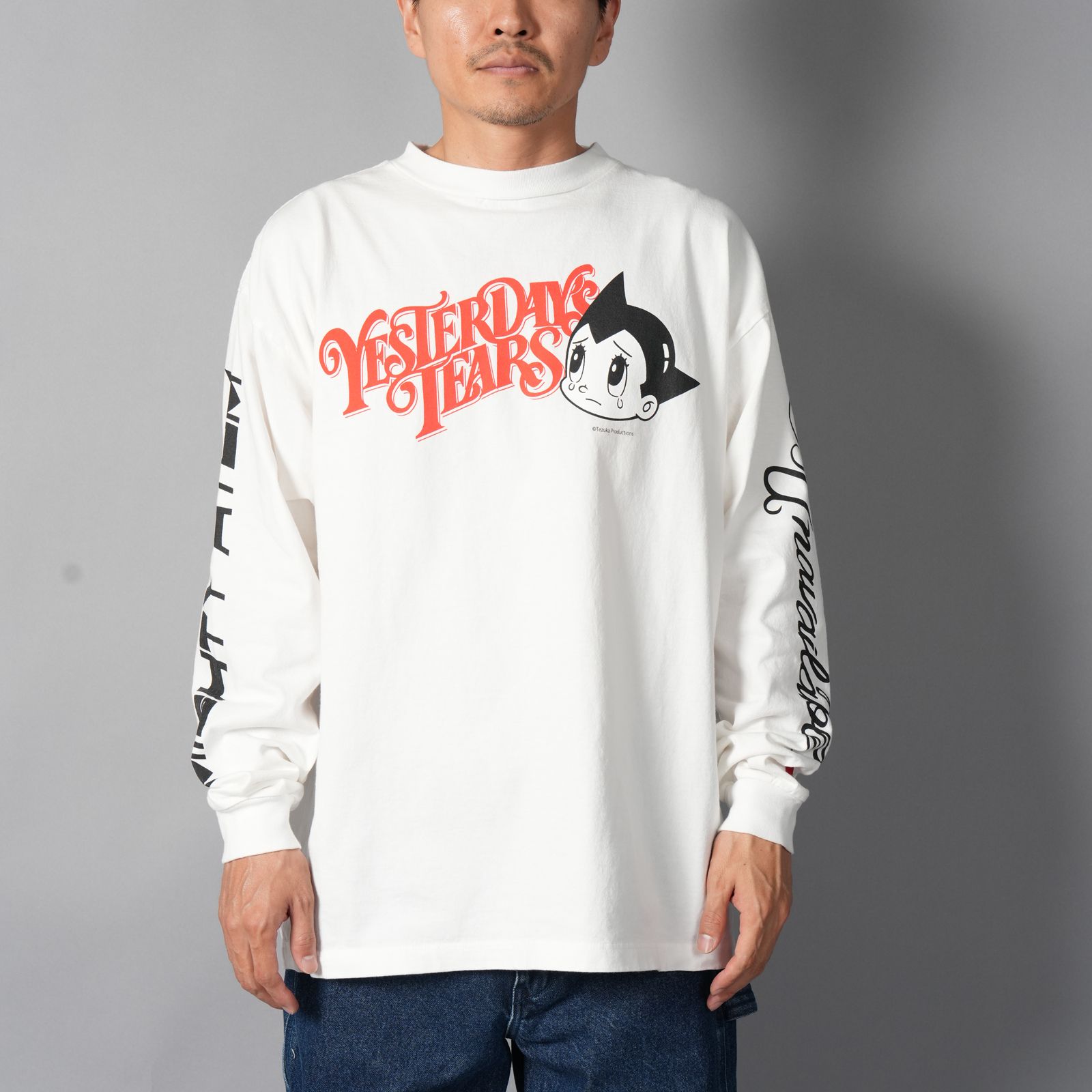 【コラボ】EU-MK1-0000-C10 / EU AB FAVE LS TEE  / BLACK / ロンT・カットソー (ホワイト)