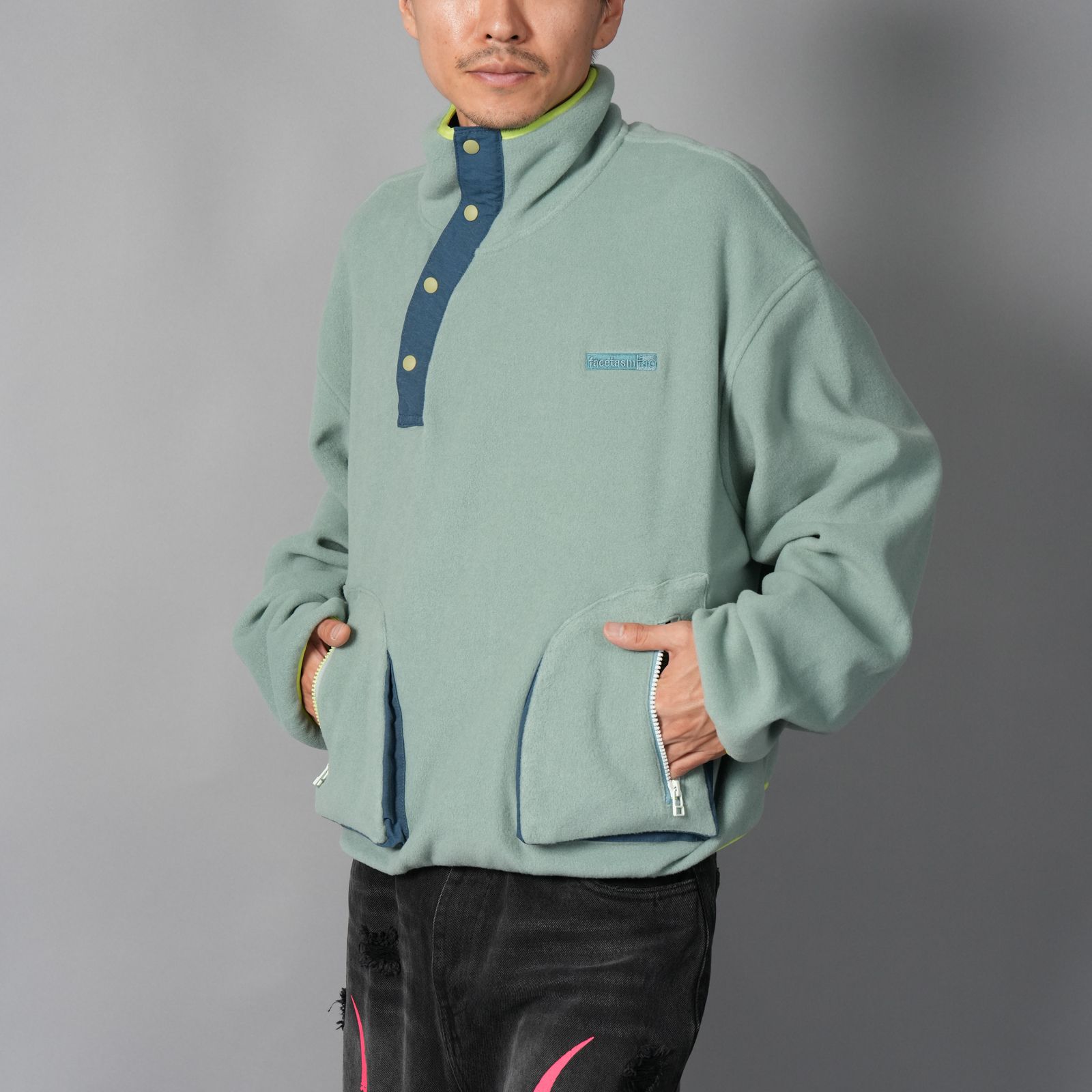FLOWING FLEECE SWEAT / フローイング フリース スウェット  (カーキ)