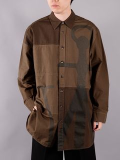 OVERSIZED ANCHOR SHIRT / オーバーサイズド アンカー シャツ (カーキ)