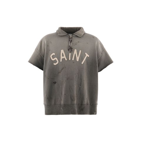 SM-MK8-0000-052 / SS HALF ZIP SWEAT / SAINT / CHARCOAL / ハーフジップスウェット(チャコール)