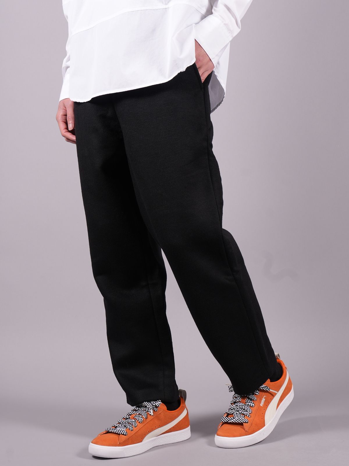 PUMA × Ami - 【限定品】 PUMA X AMI WOOL PANTS / プーマ x アミ ウールパンツ (プーマ ブラック) |  Confidence