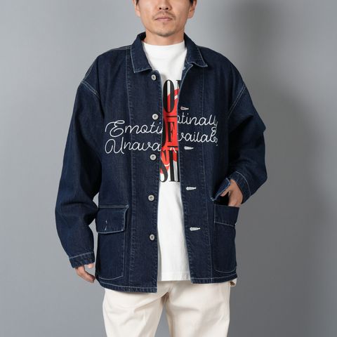 EU-HR8-0000-007 / HEART LOGO DENIM COVERALL / BLUE / ハートロゴ デニム カバーオール (ブルー)