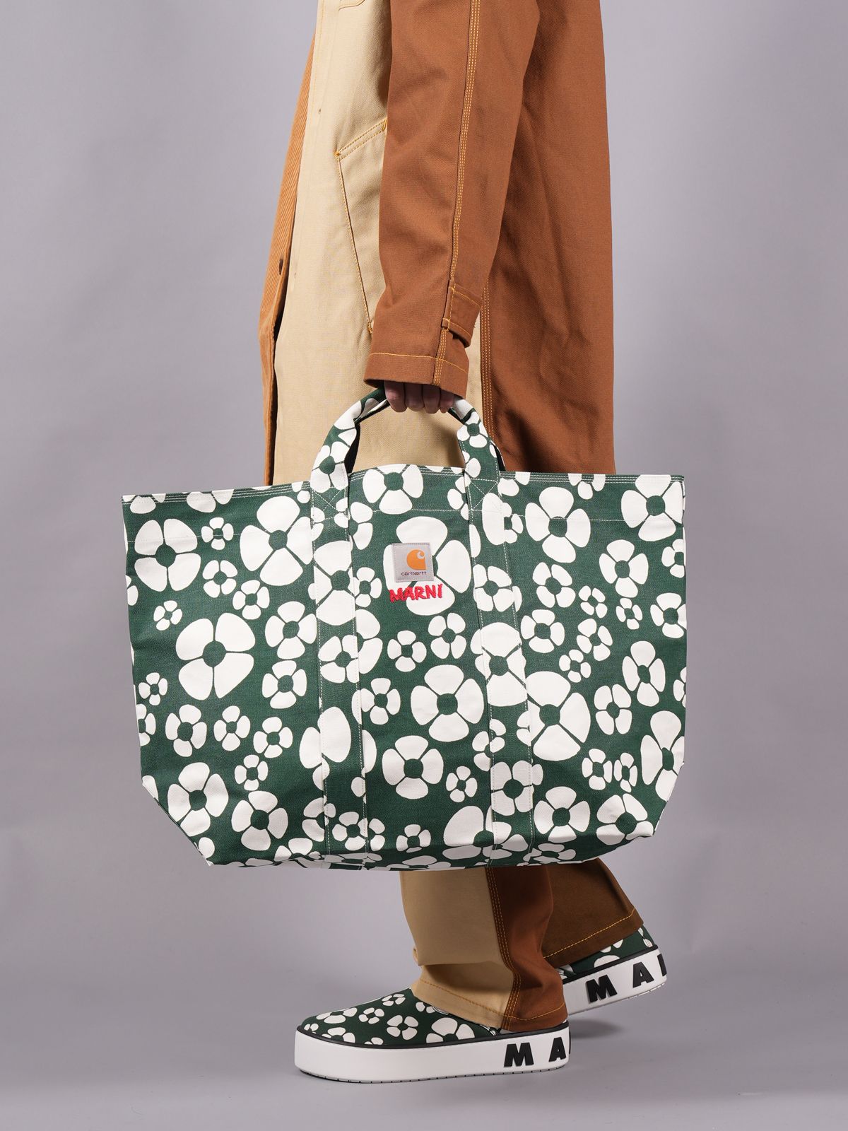 MARNI - MARNI X CARHARTT WIP - GREEN SHOPPER / トートバック