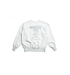【ラスト1点】PRINTED CREW NECK "WANTED" / クルーネックスウェット (オートミール)