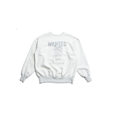【ラスト1点】PRINTED CREW NECK "WANTED" / クルーネックスウェット (オートミール)