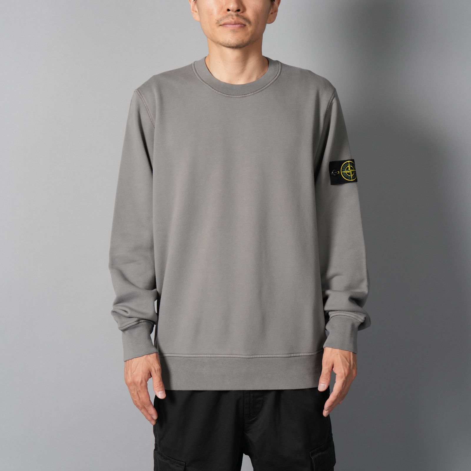 【定番アイテム】 6100060 / ORGANIC COTTON FLEECE / トレーナー / クルーネックスウェット 【ガーメントダイ】  (セメント)
