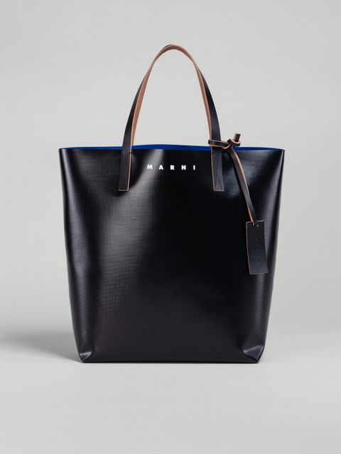 トートバック / バイカラー (ブラック/ブルー) / PVC ショッピングバック / ユニセックス SHMQ0000A3-P3572-Z2014 MARNI