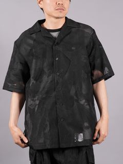 【ラスト1点】 TRANSPARENT FLOWER SHIRTS / フラワーシャツ (ブラック)