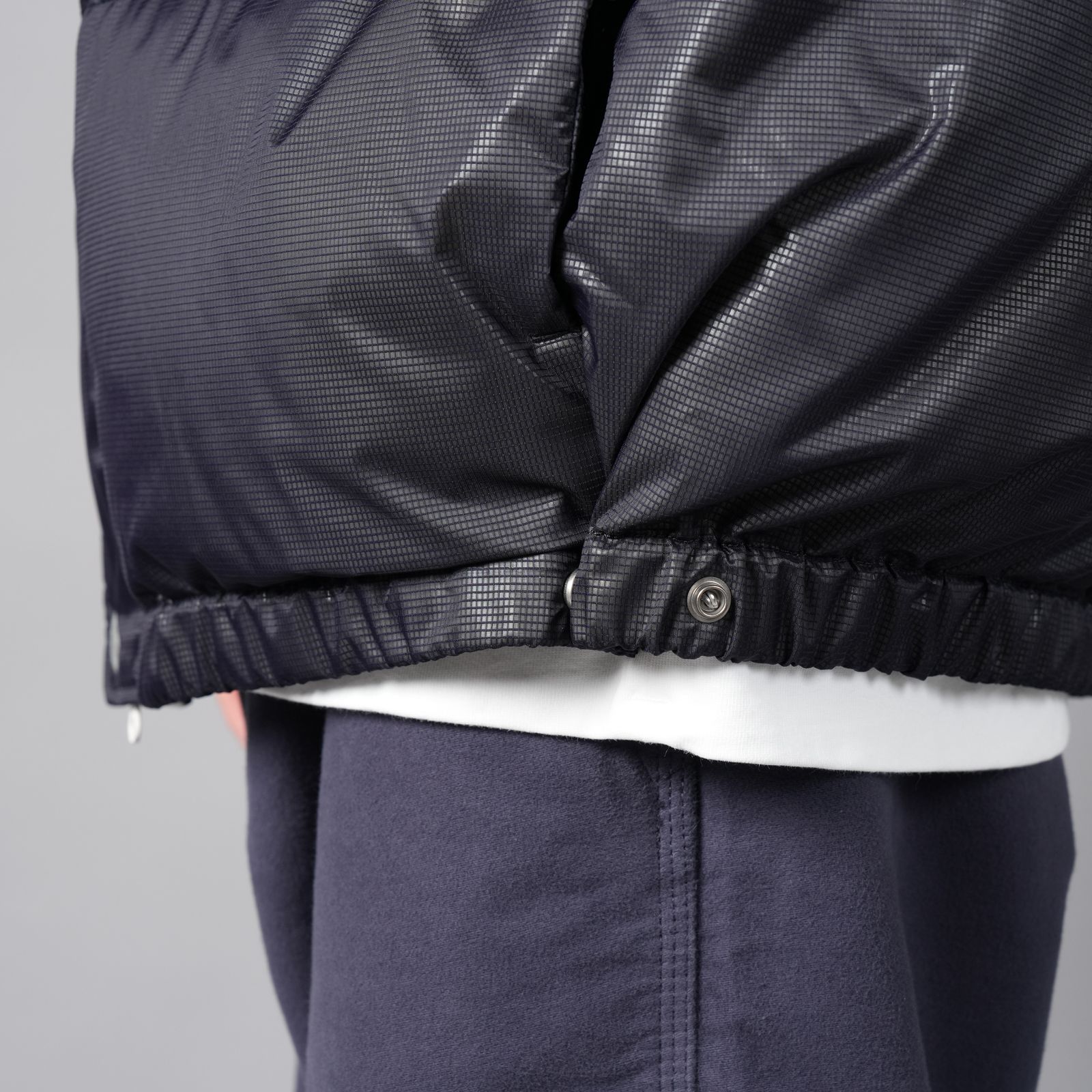 446X1 NYLON RIPSTOP COVER DOWN_ STONE ISLAND MARINA  / ナイロンリップストップ カバーダウン ダウンジャケット (インクブルー)